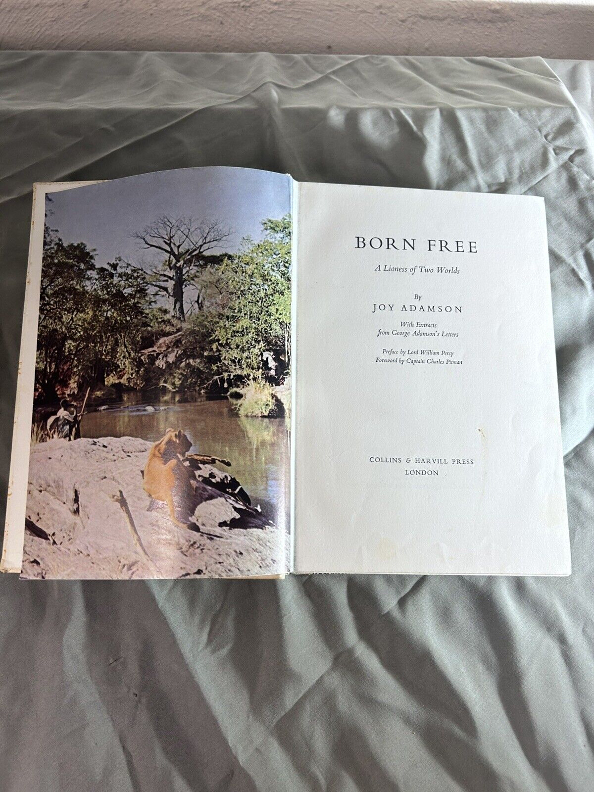 Born Free A Lioness Of Two Worlds Joy Adamson - Hardcover 1960 (7th impression)