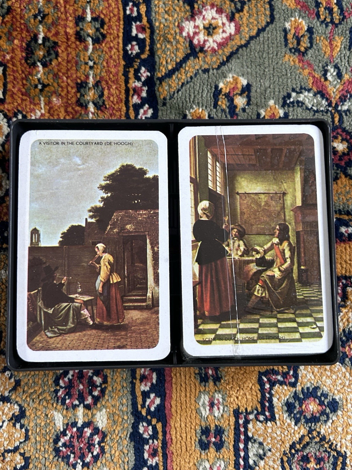 Vintage De Hooch Playing Cards Twin Pack Sealed Dutch Art Scenes 2 Decks