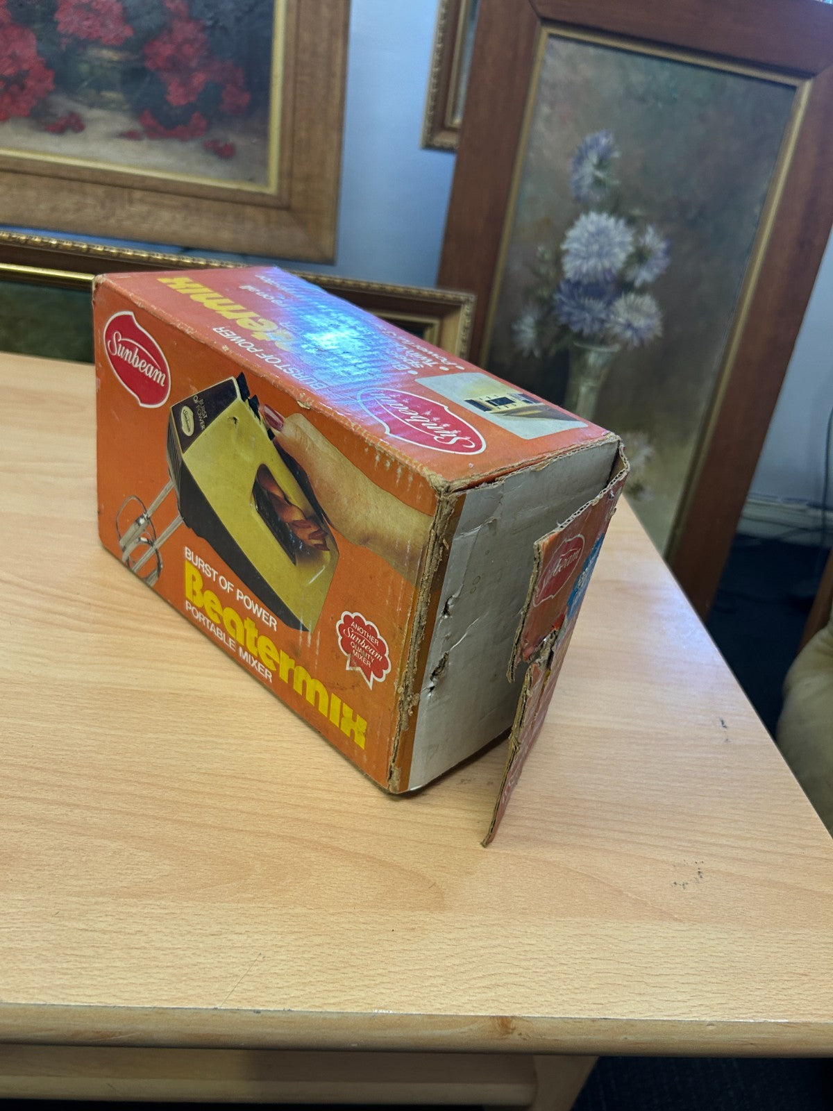 Vintage Sunbeam Beatermix JM7 Portable Mixer Boxed c1960s Australia