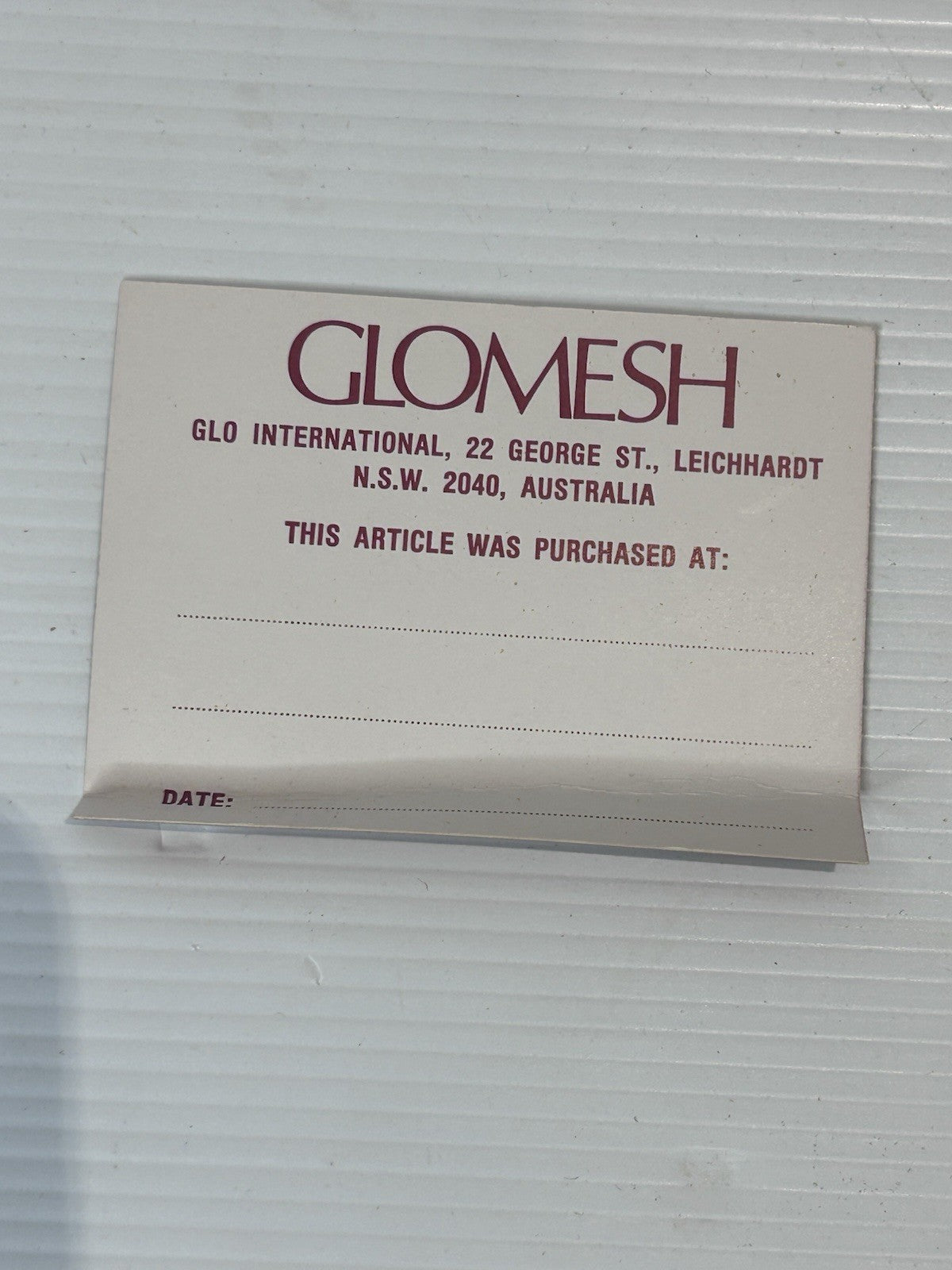 Vintage Glomesh Australia Cream Mesh Key Case w/ Tag & Paperwork c1970s