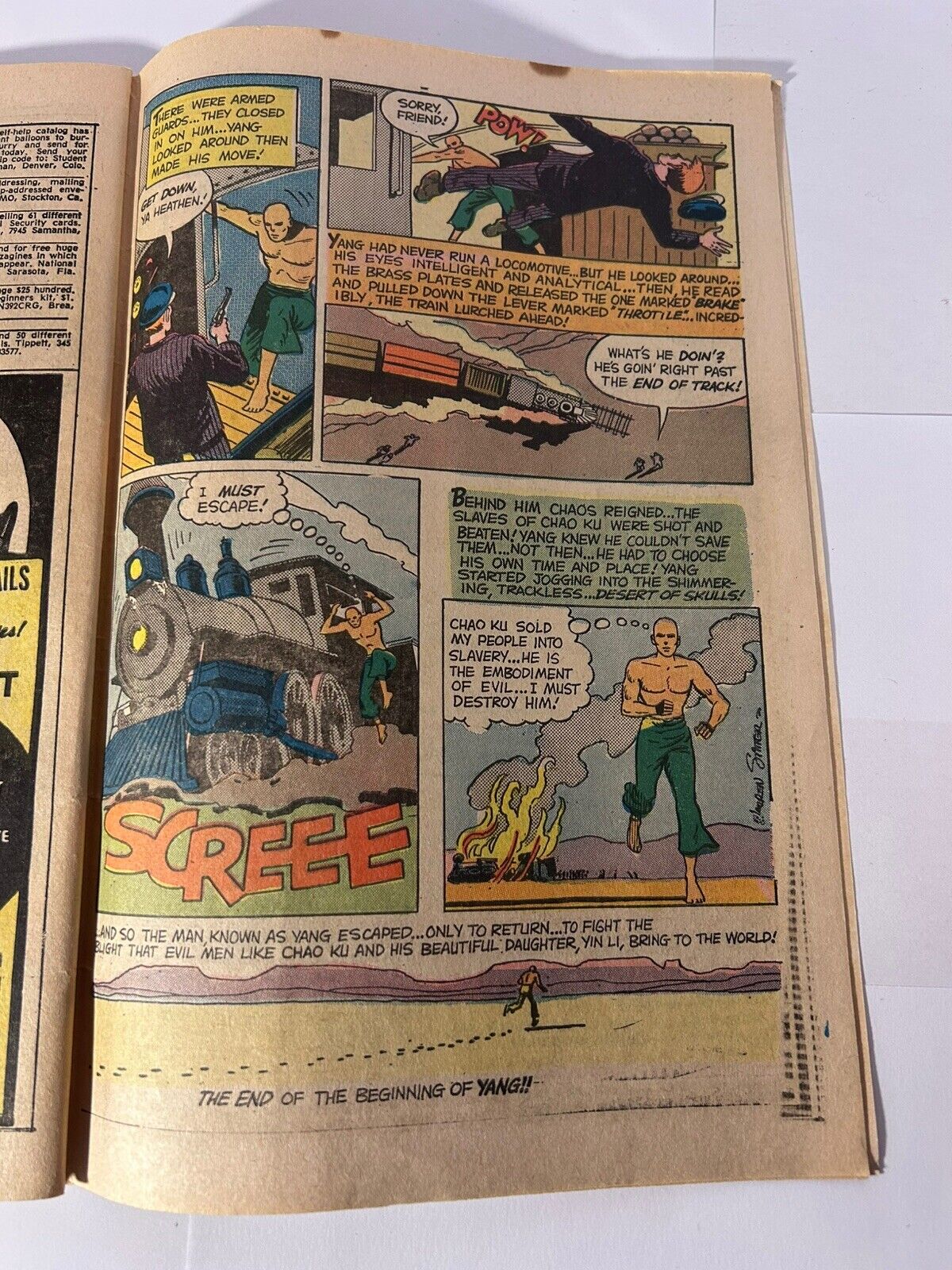 YANG #1 Nov. 1973 Charlton Comics Martial Arts Comic Book