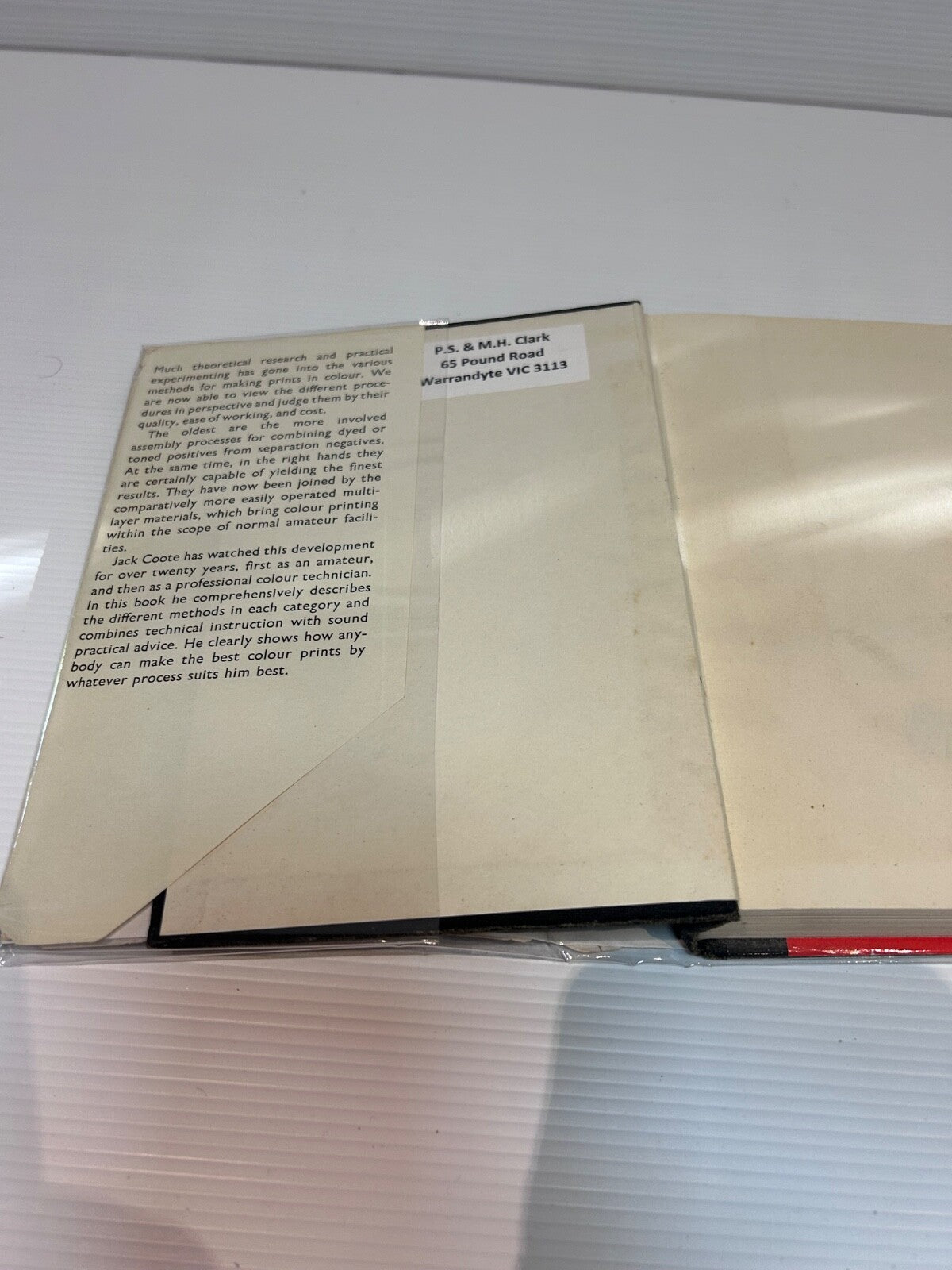 Colour Prints Jack H Coote 1956 1st Ed HC DJ Focal Press Photo Technique 328pp