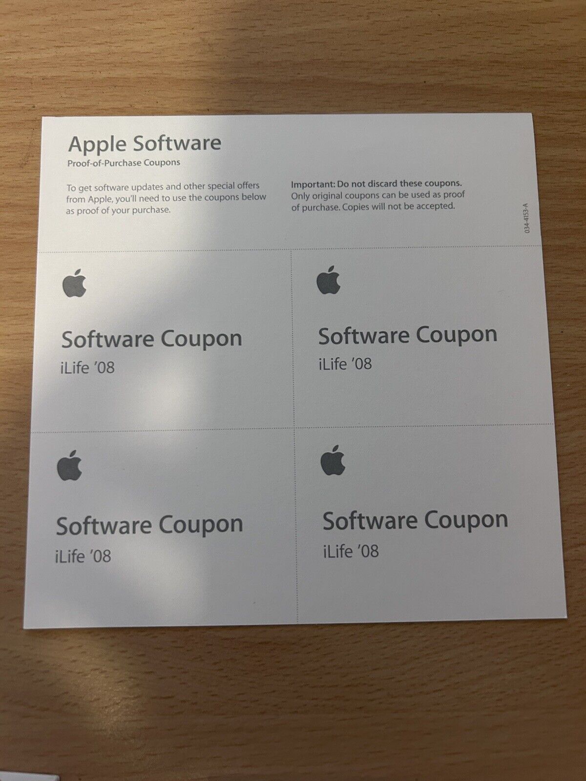 Apple Ilife 08 Installation DVD Software With Box, Software Coupon, iWork Trial