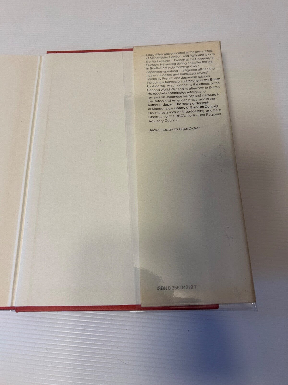 Sittang The Last Battle Louis Allen 1973 1st Ed HC DJ Burma WWII History 297pp