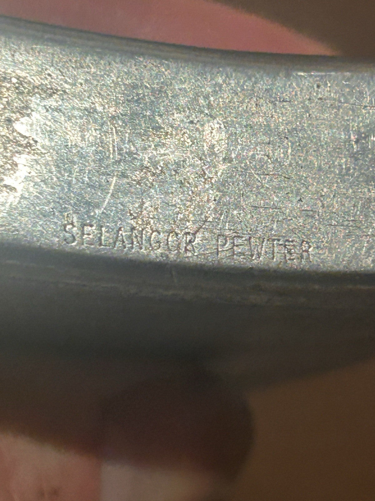 Selangor Pewter Hip Flask c1965–1970s Cork Lined Lid Pre-Royal Malaysia