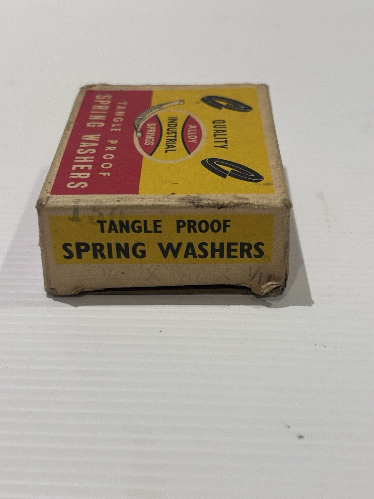 Vintage Tangle Proof Spring Washers Box Industrial Engineers SA c1950s