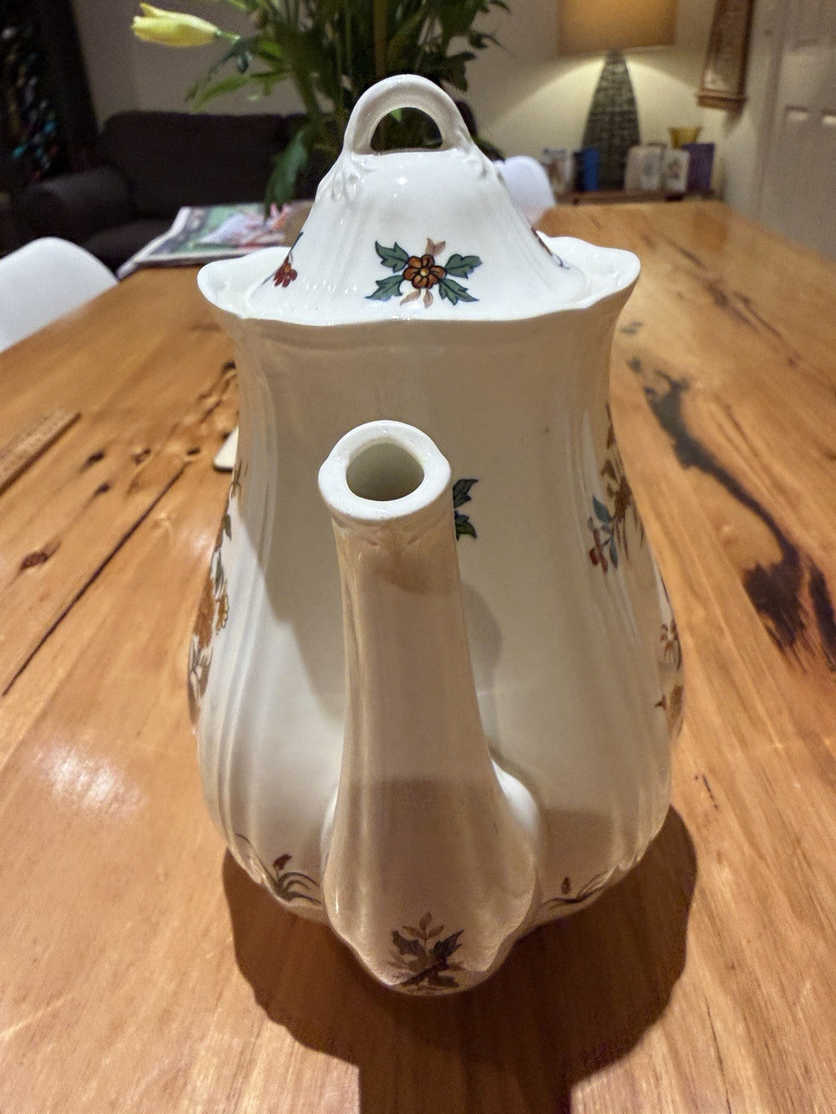 Wedgwood Chinese Teal Coffee Pot & Lid Etruria Barlaston England Vintage