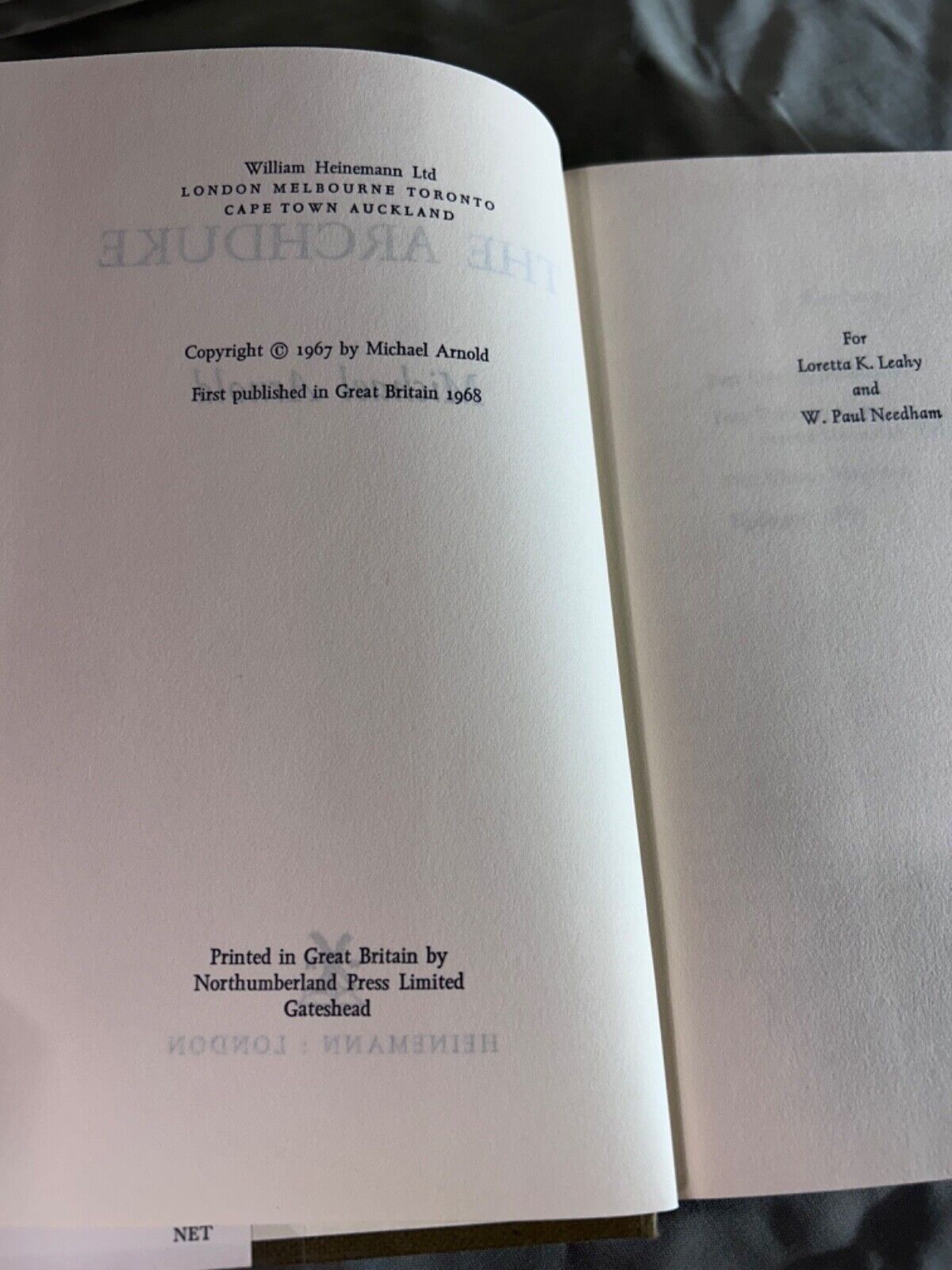 The Archduke by Micheal Arnold - 1968 United Kingdom First Edition