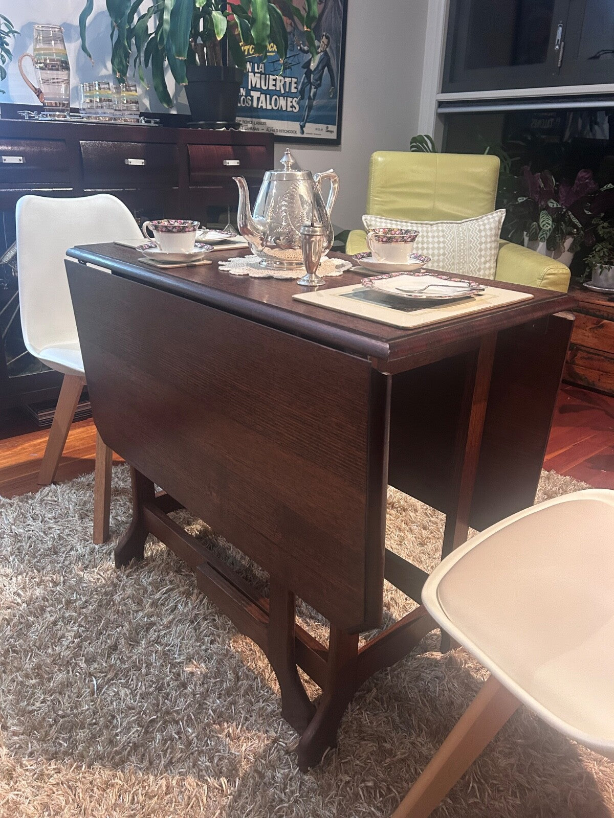 Antique Drop-Leaf Dining Table | Early 20th Century | Restored | – 90cm x 140cm