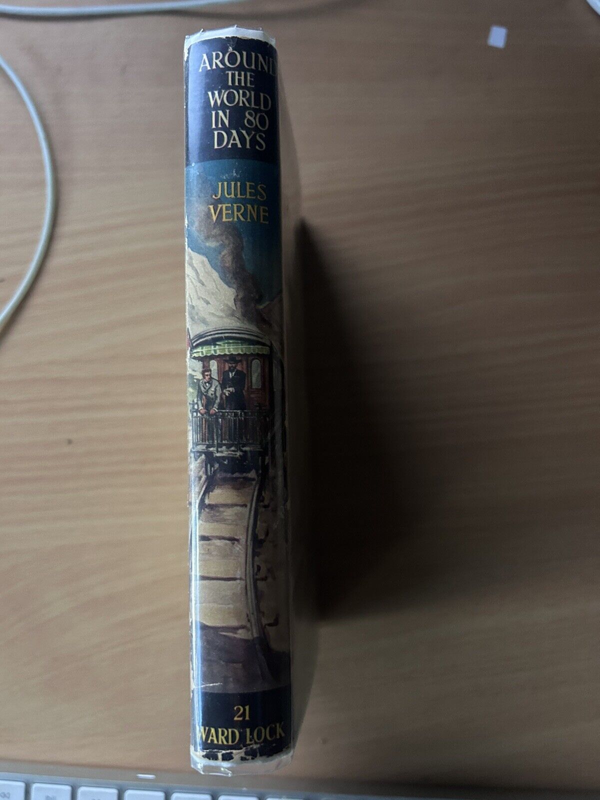 Around The World In Eighty Days by J Verne - c1957 - with dust jacket