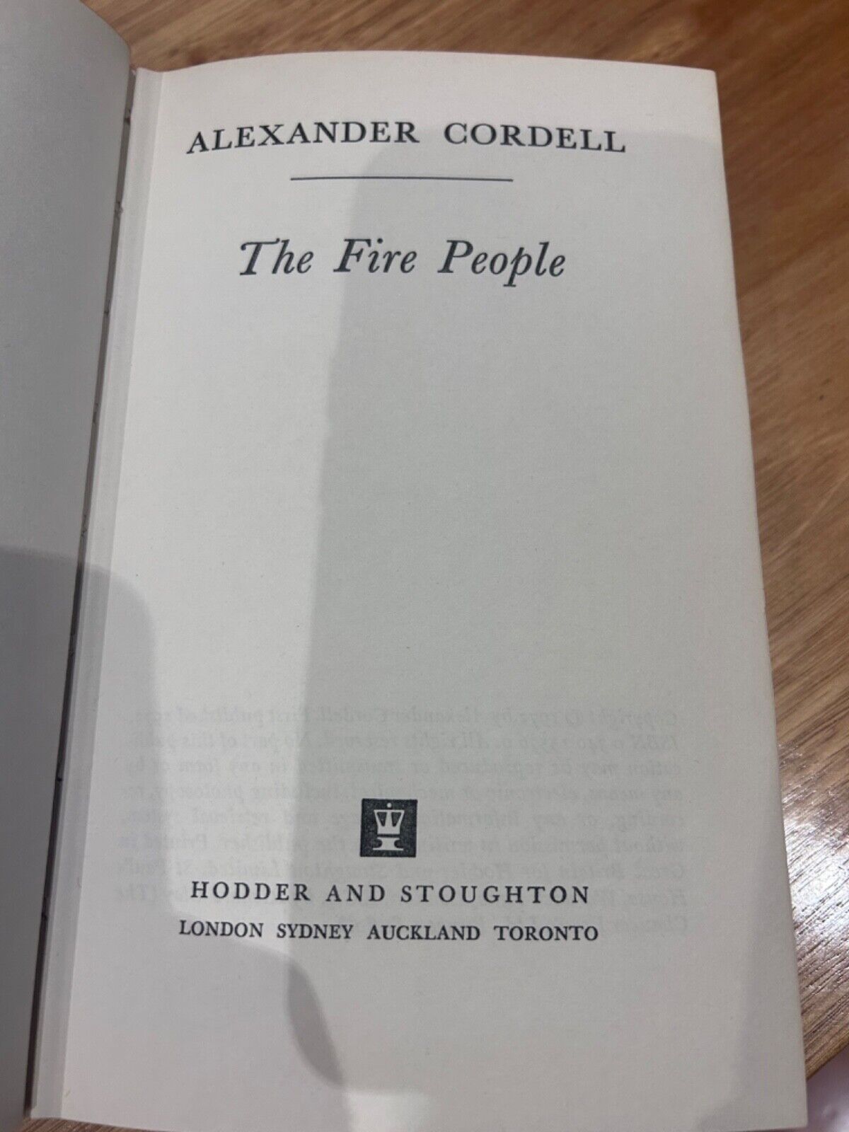 The Fire People Alexander Cordell First Edition 1972 hard cover and dust jacket