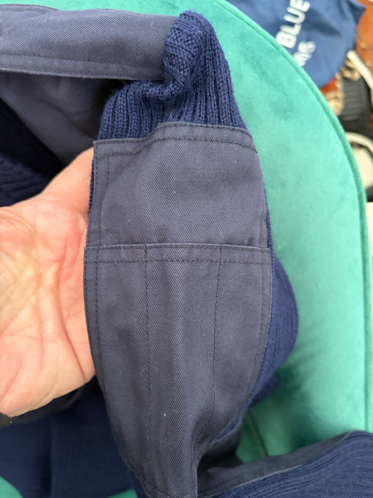Vintage Italian Carabinieri Military Jumper Navy Blue Wool Blend 1986 Sz 3