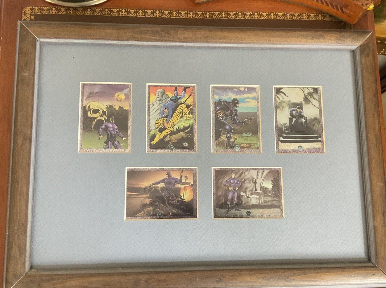 1994 The Phantom Gold Foil Chase Cards G1–G6 Complete Set Framed
