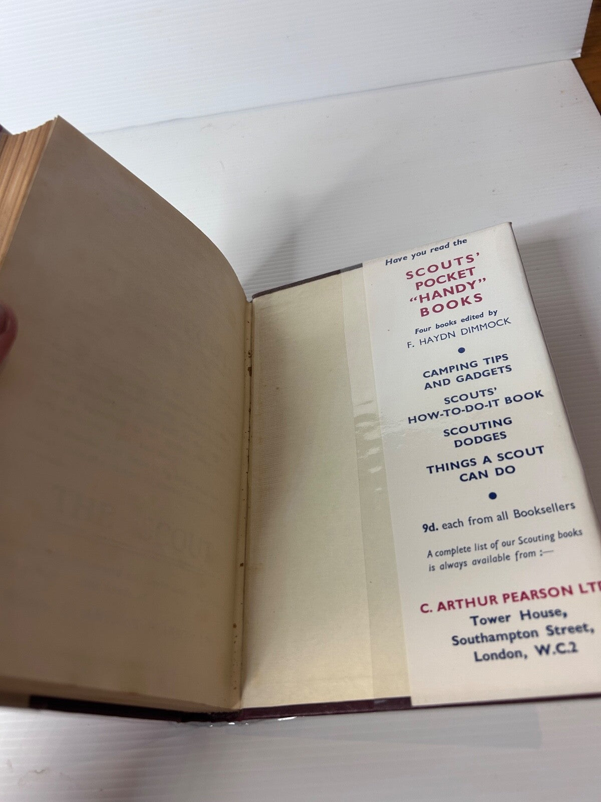 Scouting For Boys: 1957 Centenary Edition Robert Baden-Powell HC DJ Pearson