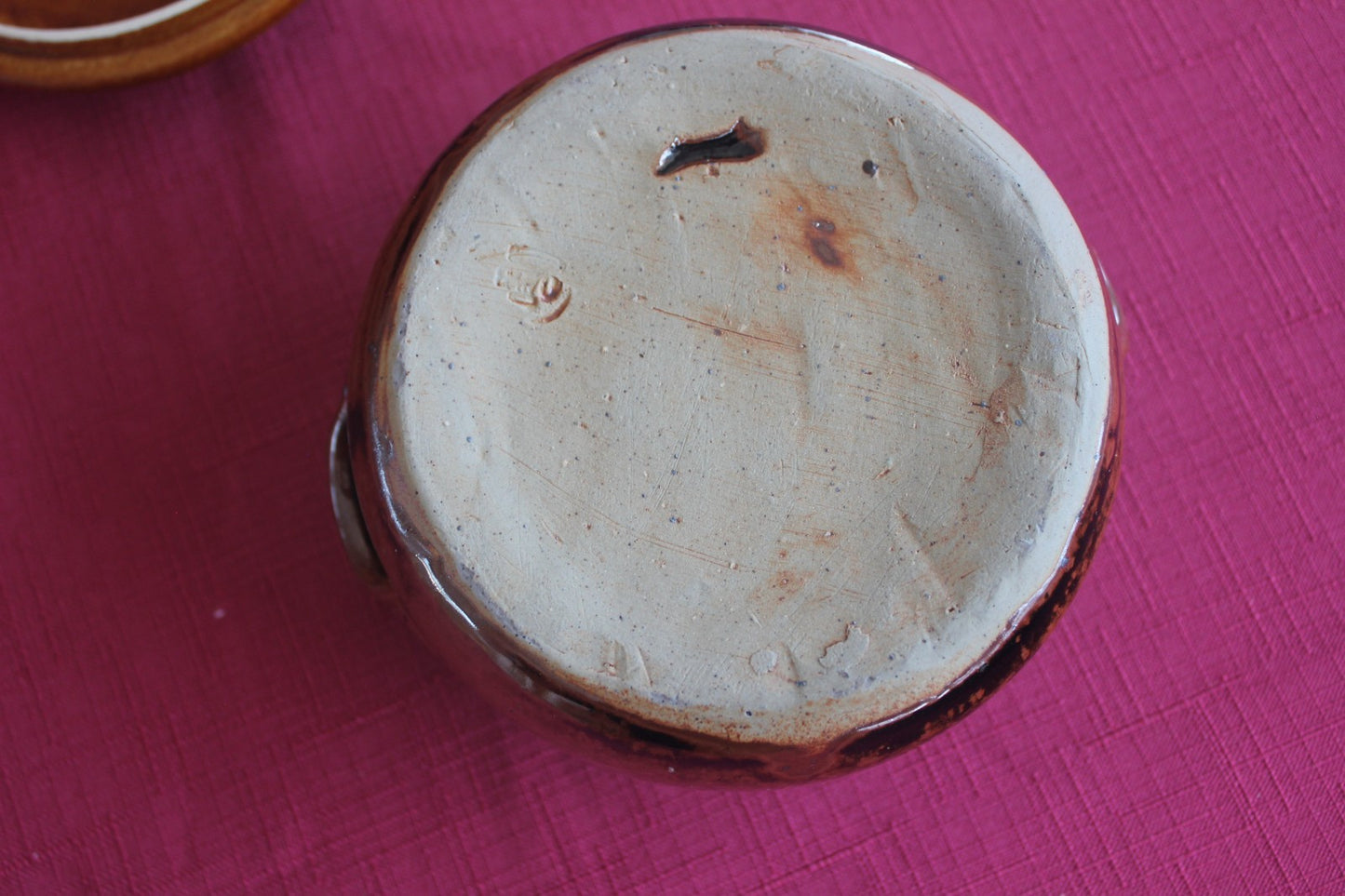 Vintage Studio Pottery Lidded Casserole / Covered Dish – Earthy Brown Glaze