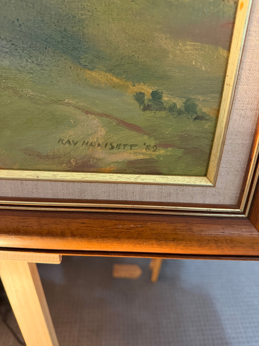 Ray Honisett “Oxford Four” 1989 Original Oil Painting – Australian Aviation Art