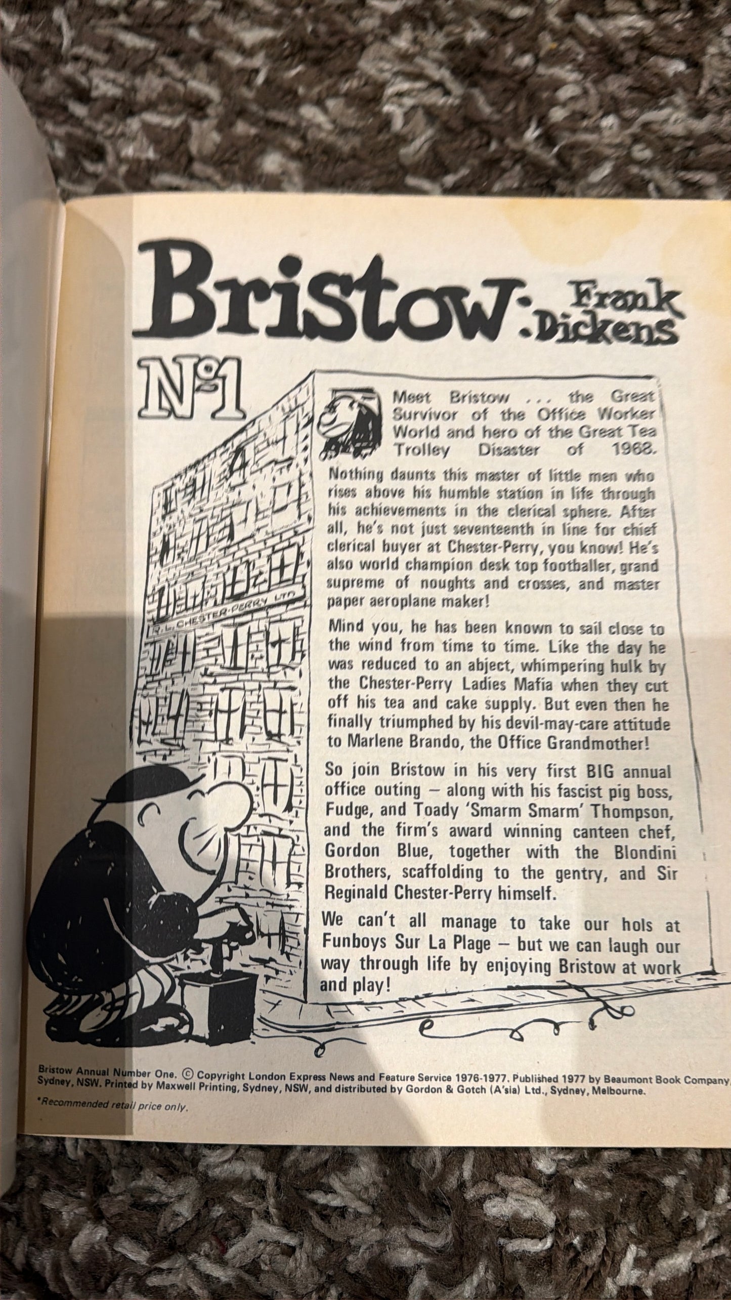 Vintage Bristow No. 1 Annual – Frank Dickens – 1977 Australian Edition
