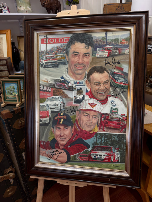 Ray Honisett “Holden Legends” Canvas Artwork – Brock, Perkins, Richards & Skaife Signed – No. 42 of 50