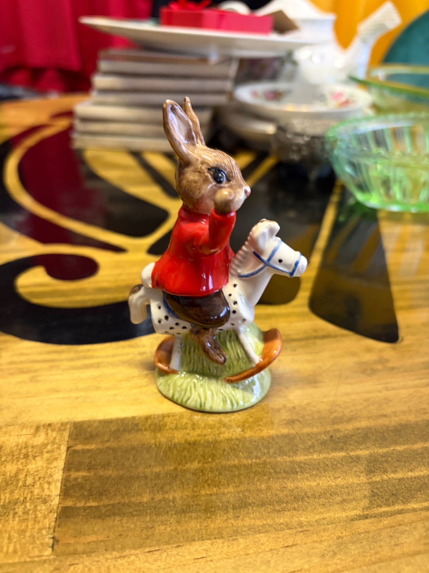 Vintage Royal Doulton William Bunnykins DB69 Rocking Horse Figurine