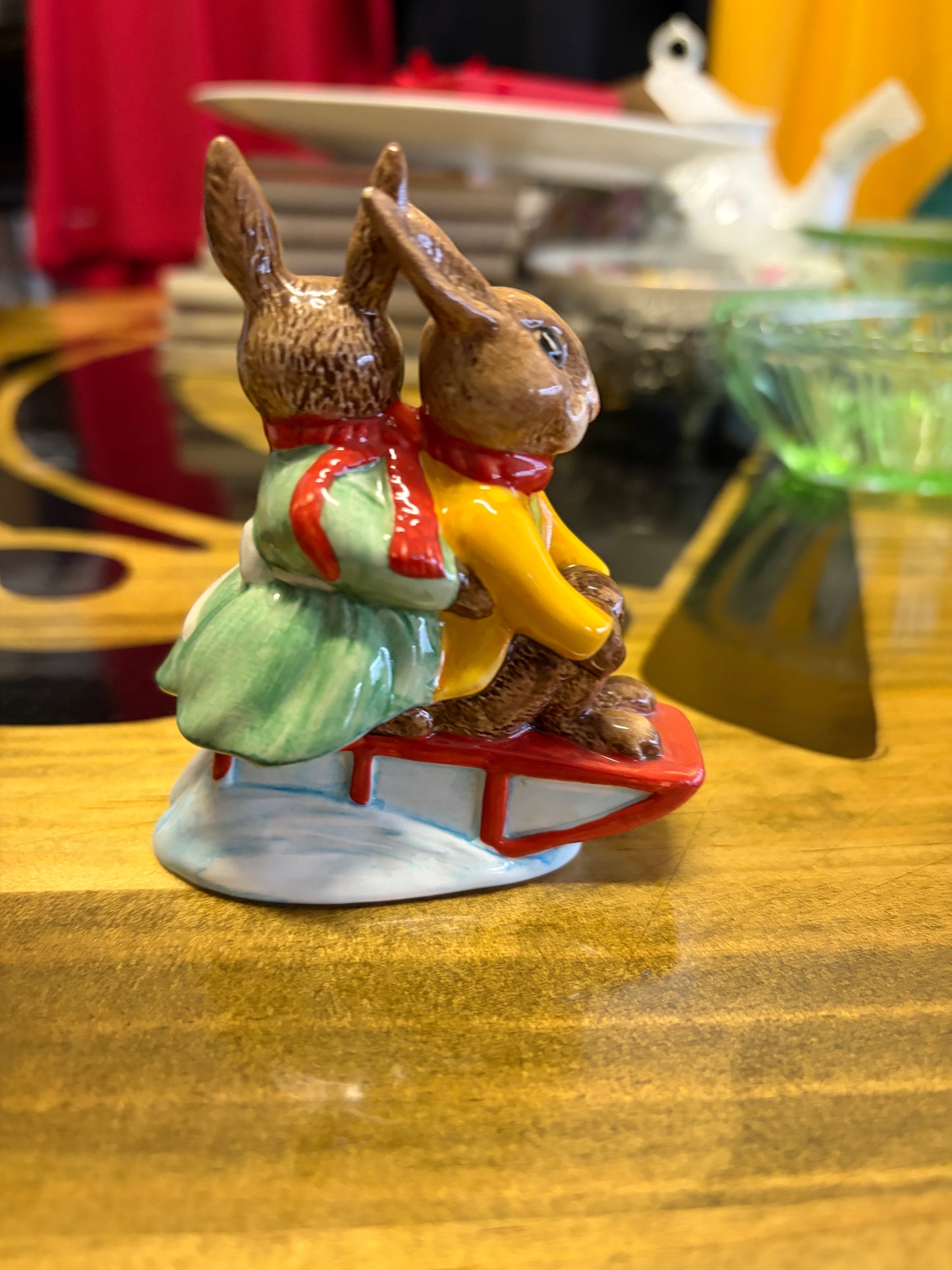 Royal Doulton Billie & Buntie Bunnykins Sleigh Ride DB81 – 1989 Special Events