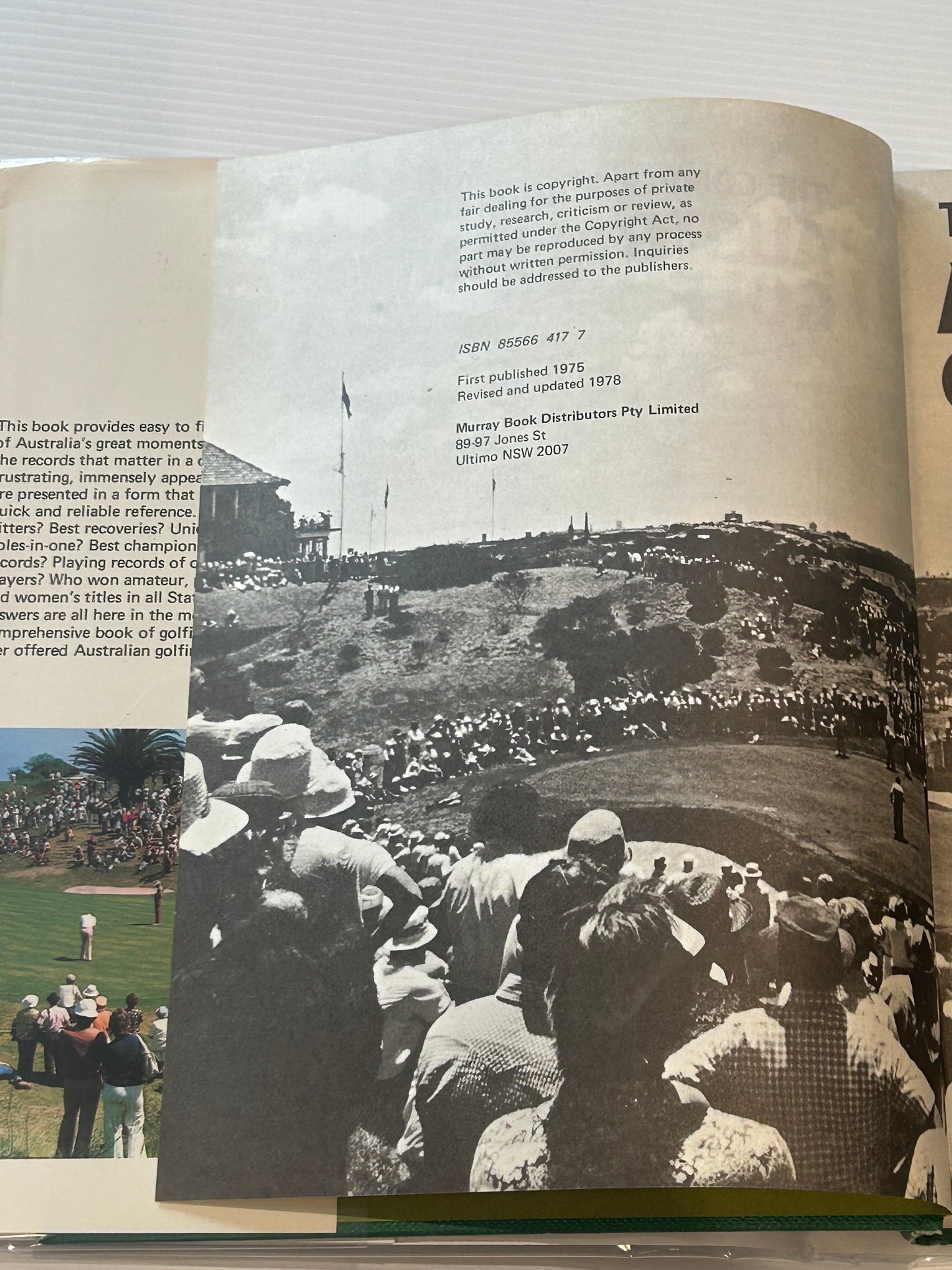 The Complete Book of Australian Golf Terry Smith 1978 Edition