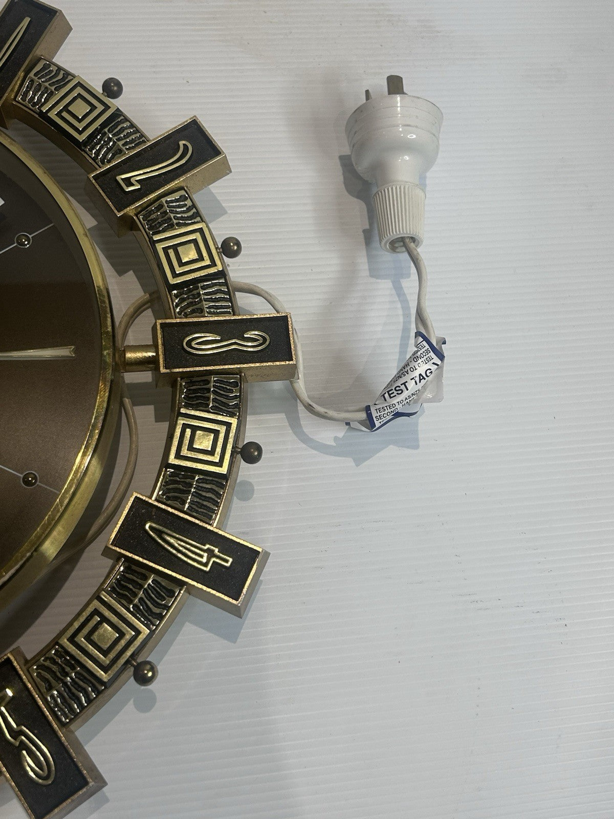 Vintage Metamec Electric Wall Clock Mid Century Sunburst Retro 37cm NOT WORKING