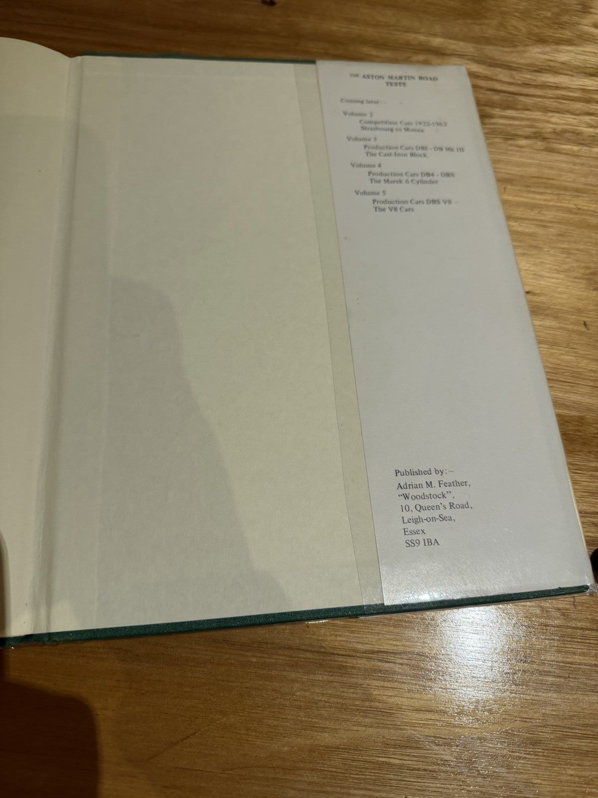 Aston Martin Contemporary Road Tests 1921-1942 Ltd Ed #909/1000 HC AMF Book