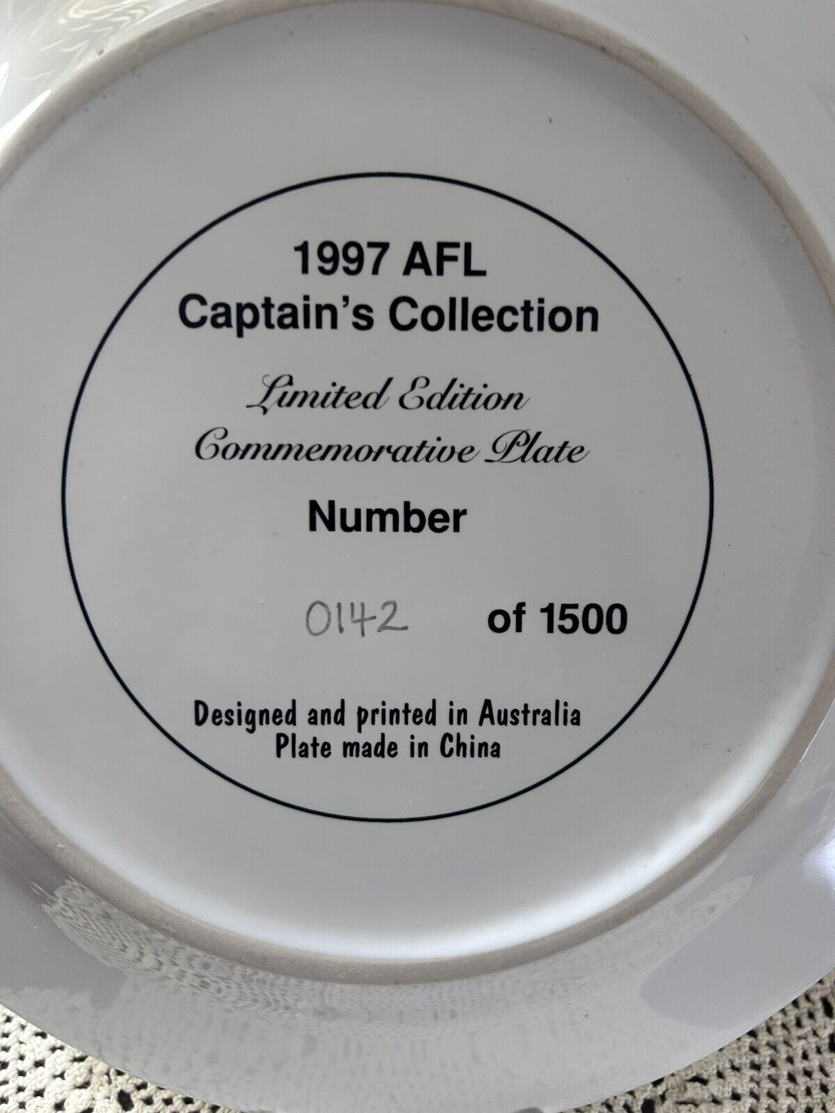 Essendon Gary O'donnell AFL Captain’s Collection 1997 Limited Edition Plate