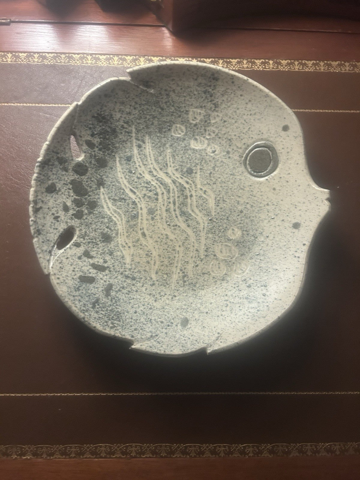 Ellen Terrell “Rainforest” Australian Studio Pottery Bowl Handcrafted Draintree