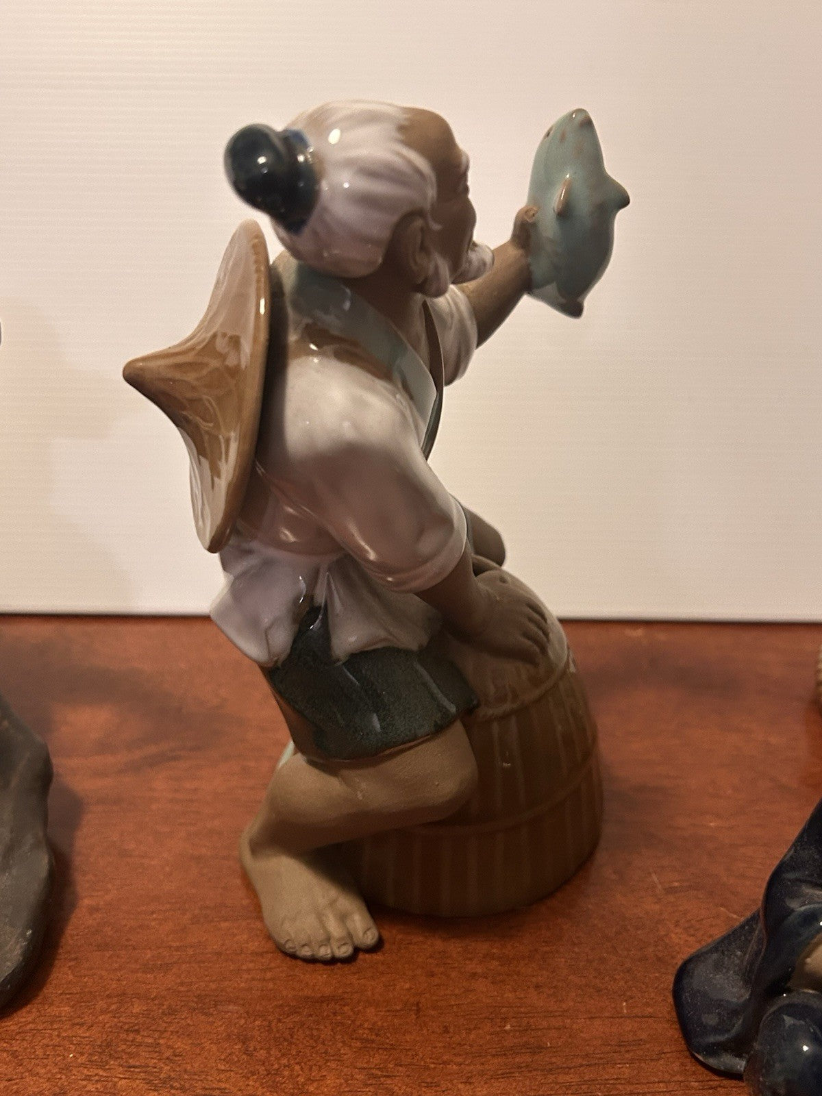 Shiwan Mudman Figurines Set of 4 Woh Jeong/Wan Jiang China Pottery 1950s–70s