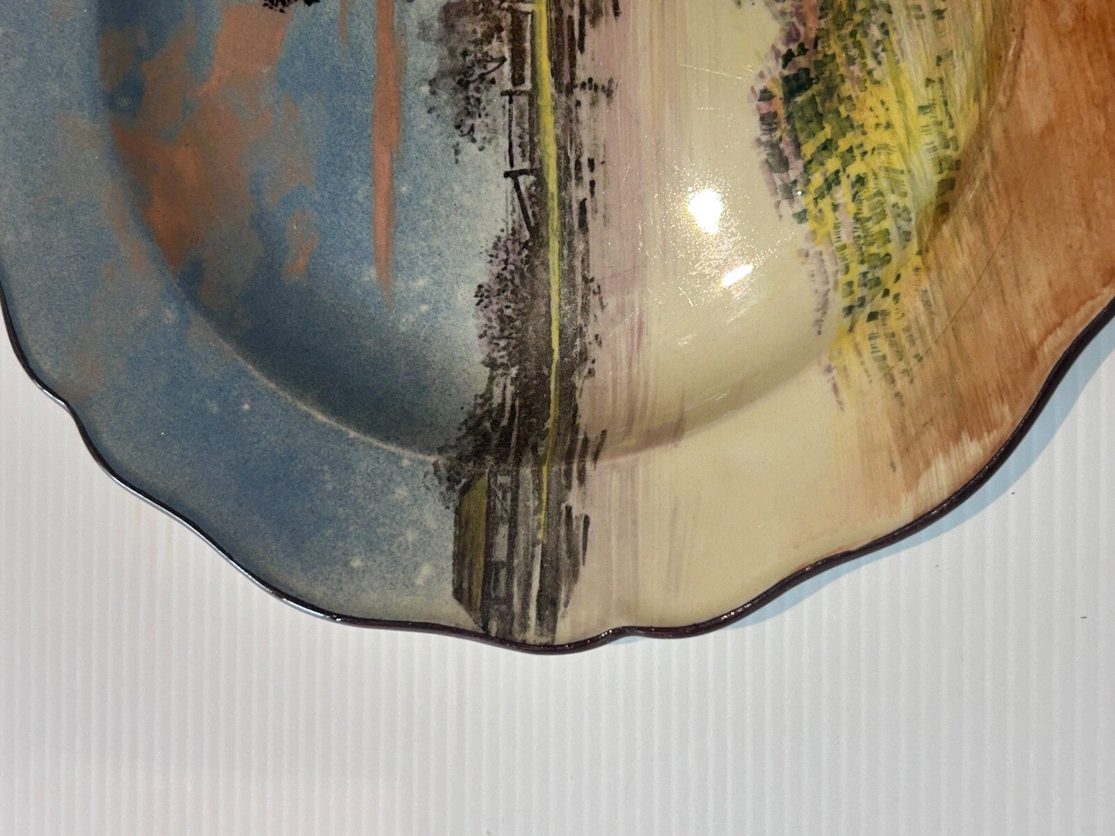 Royal Doulton - Round Plate Country Cottage Series D4390 England c.1930s