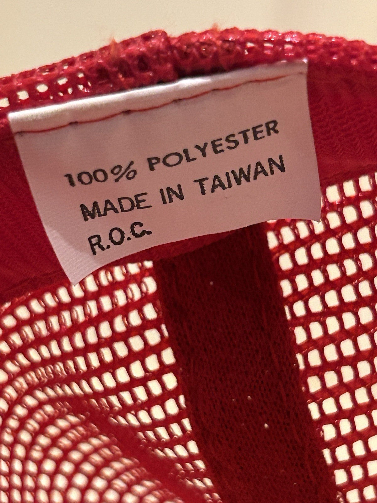 Vintage Ferrari Trucker Cap Red White Mesh Taiwan ROC Promo Snapback