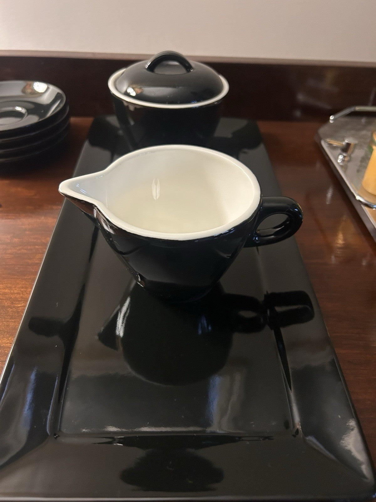 Maxwell & Williams Café Collection Red & Black Coffee/Tea Set 