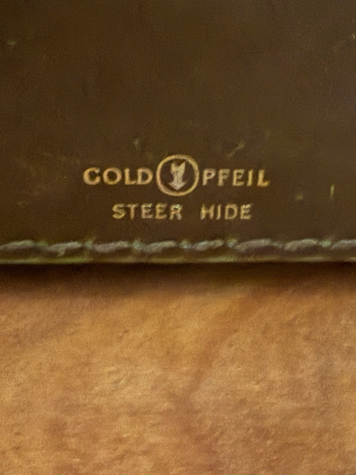 Vintage GOLD PFEIL Steer Hide Cowhide Doctor Bag Handbag Germany 1960s