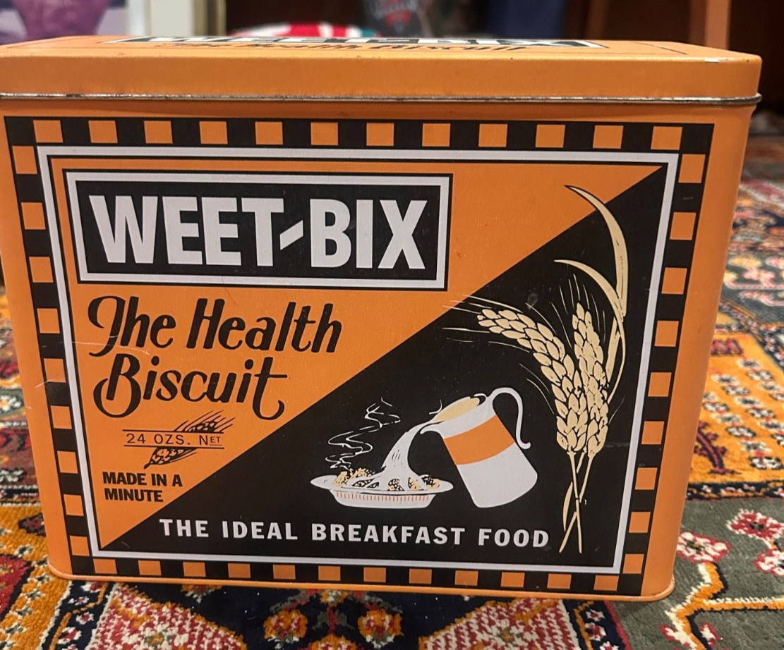 Weet-Bix Collectible Tin 1997 Retro Advertising Cereal Box Sanitarium Australian