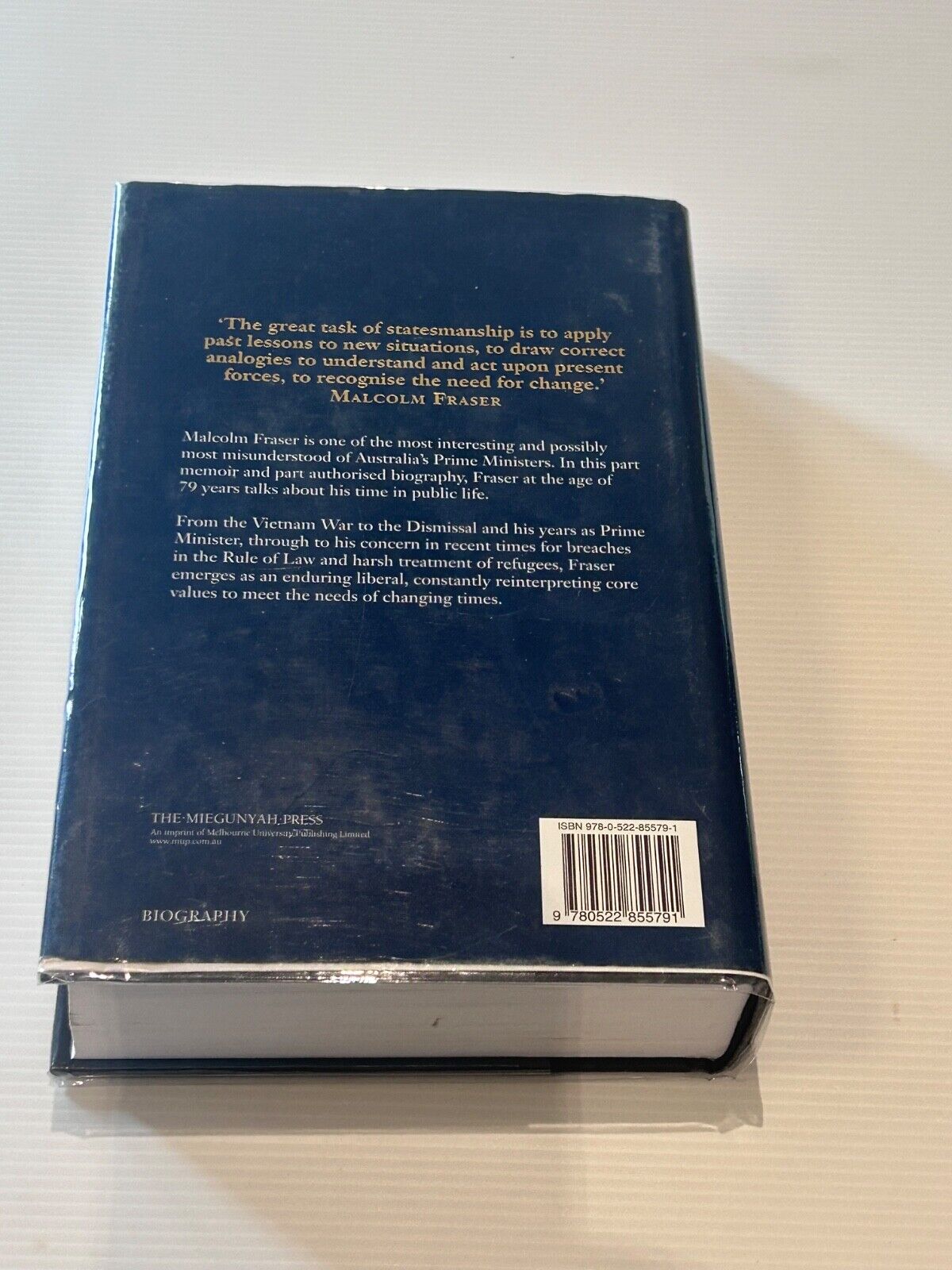 MALCOLM FRASER THE POLITICAL MEMOIRS  FIRST EDITION HARDCOVER AUTOBIOGRAPHY: