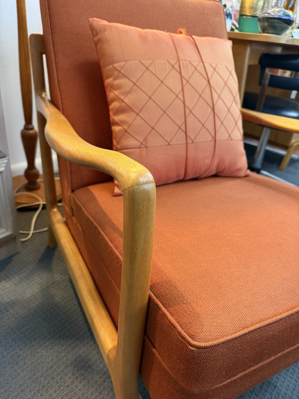 Dario Zoureff Armchair 1960s Australian MCM Restored Timber Original Fabric