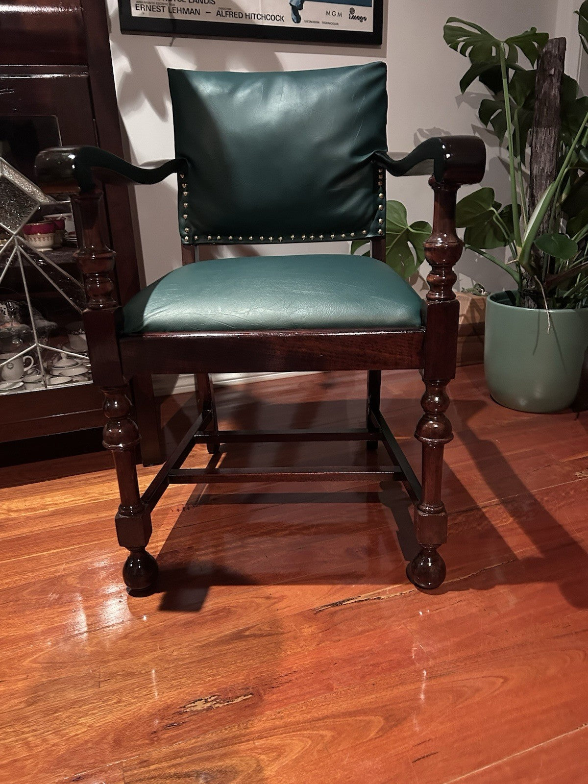 Vintage 1920s Ackmans Oak Office Armchair - Restored