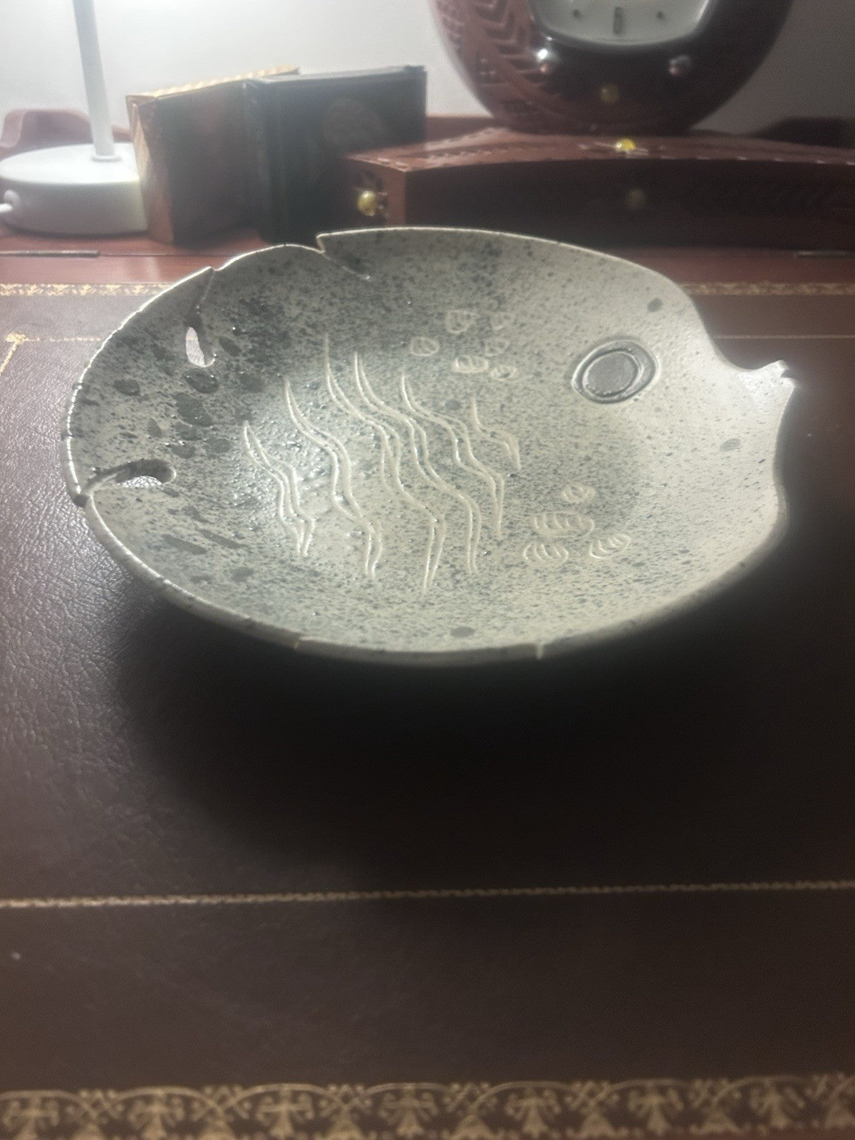 Ellen Terrell “Rainforest” Australian Studio Pottery Bowl Handcrafted Draintree
