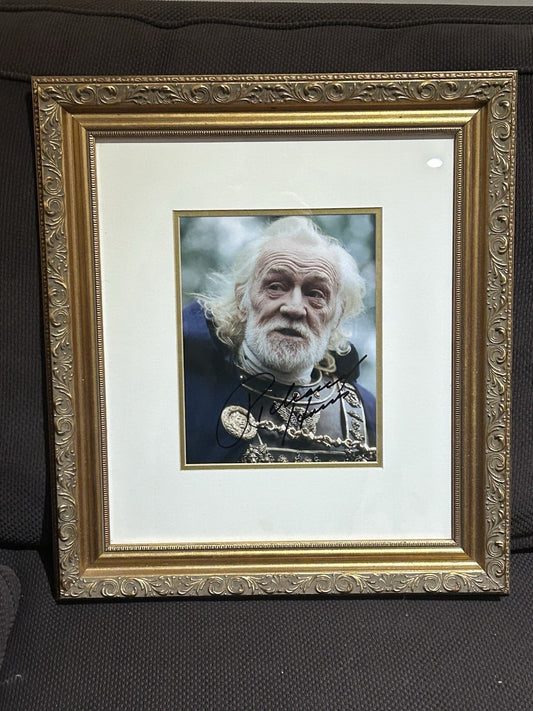 Richard Harris Signed Gladiator Photo Framed 43x47cm Marcus Aurelius Cert Of Au