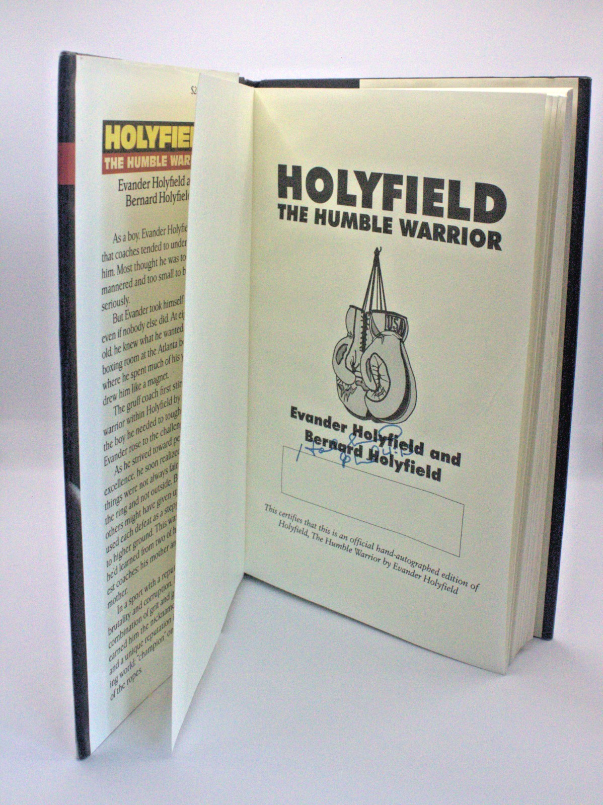 Evander Holyfield The Humble Warrior Signed HC 1996 Autographed Autobiography