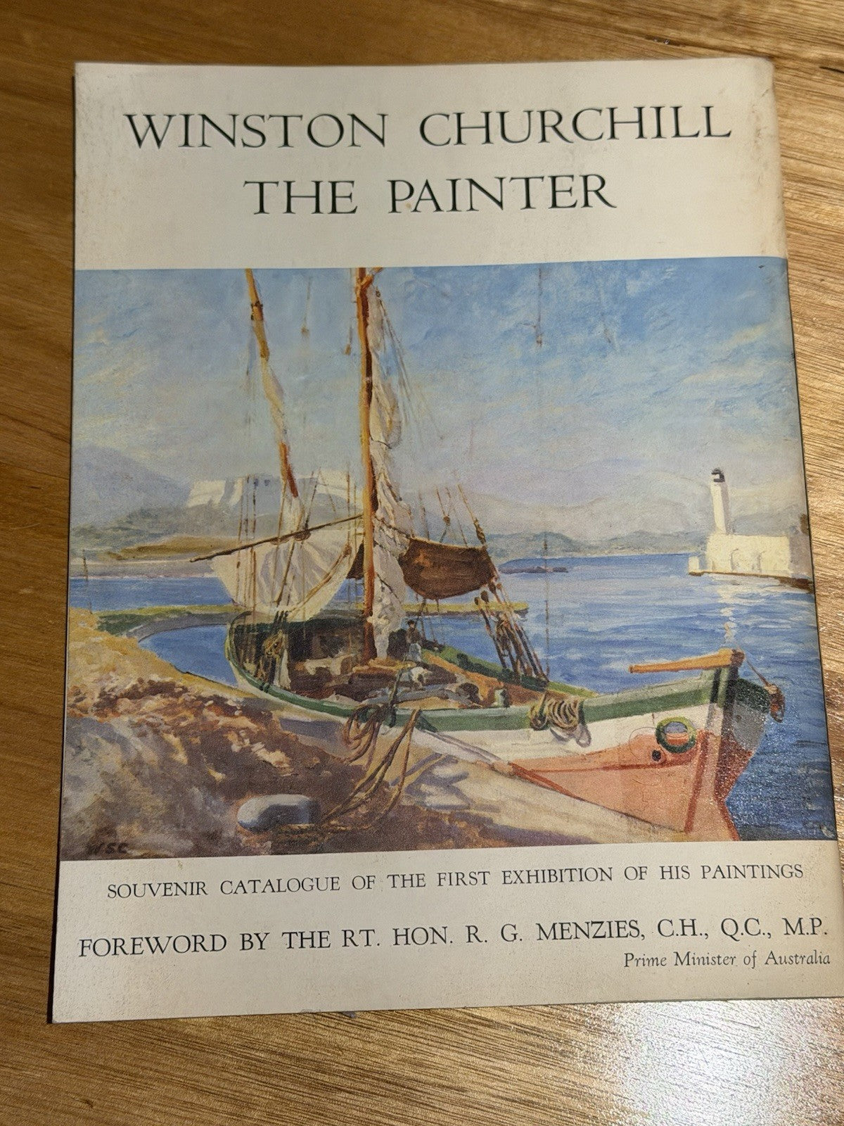 Winston Churchill The Painter 1958 Exhibition Catalogue Menzies Foreword HC
