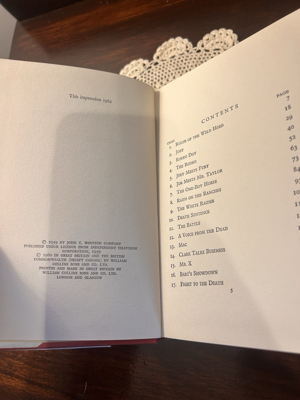 Fury Stallion of Broken Wheel Ranch 1962 HC DJ Albert G Miller Collins UK