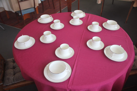 Vintage Mikasa Rochelle Bone China Soup / Bouillon Cup & Saucer Set