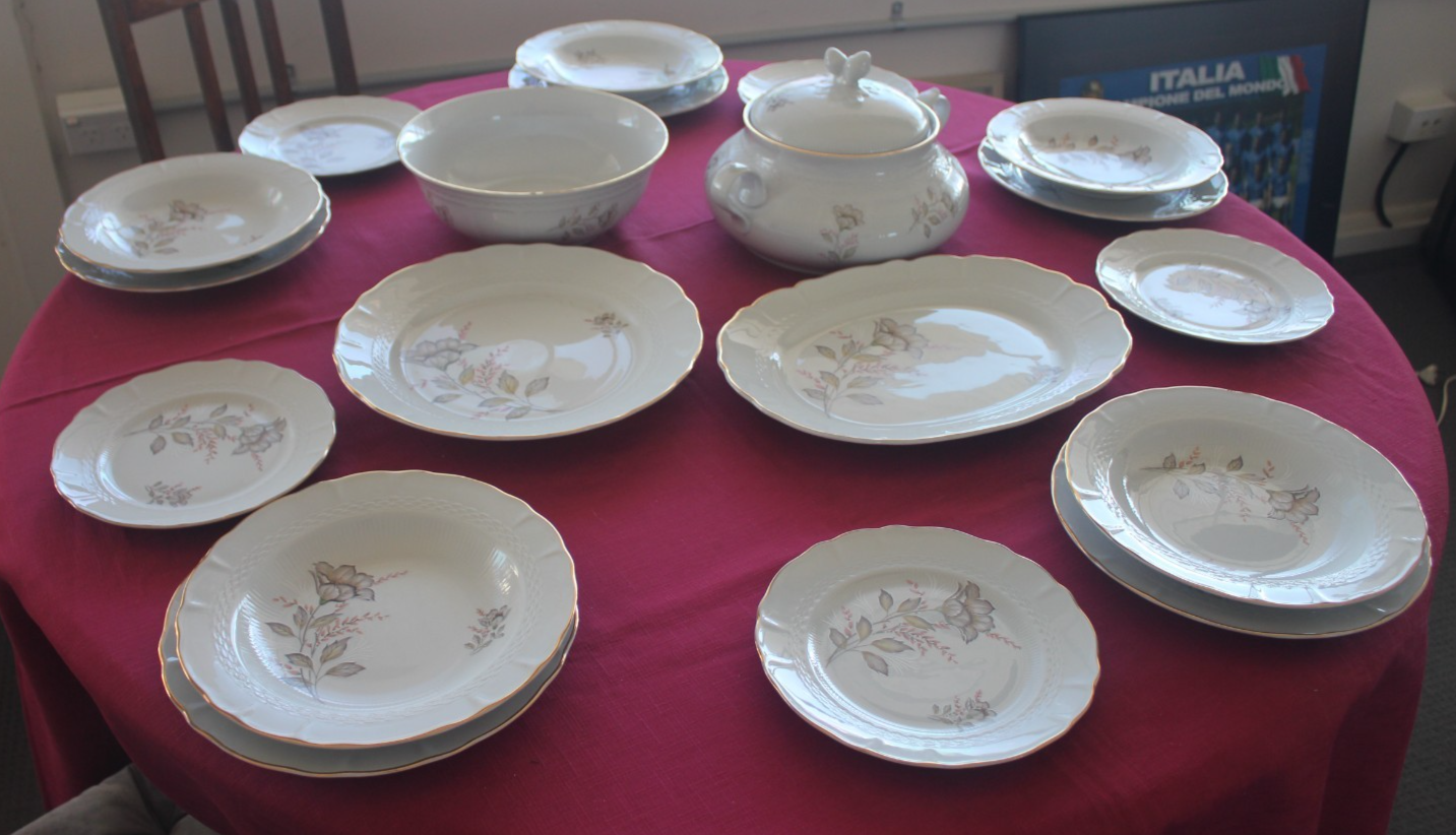 Royal Porcelain Floral Dinner & Coffee Service – 59 piece Matching Set