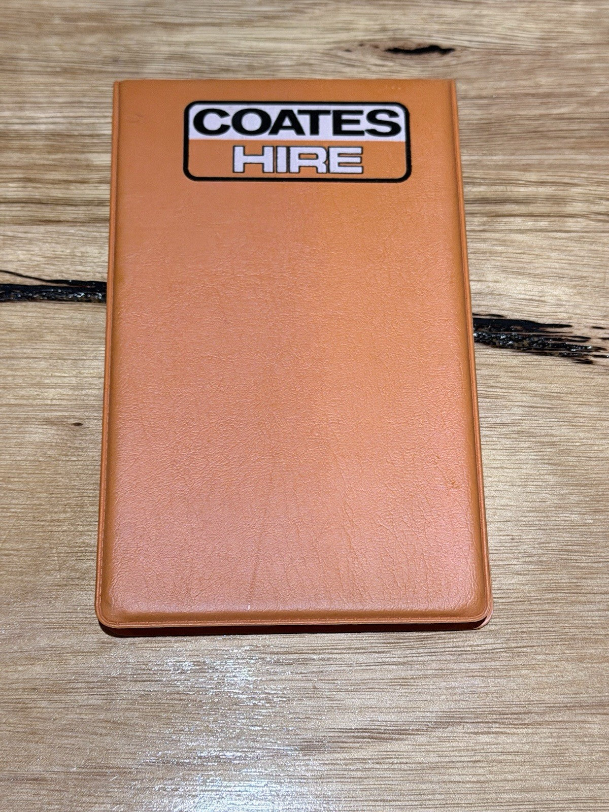Vintage Coates Hire Advertising Memo Pad Notebook Orange Promo Desk Note Book