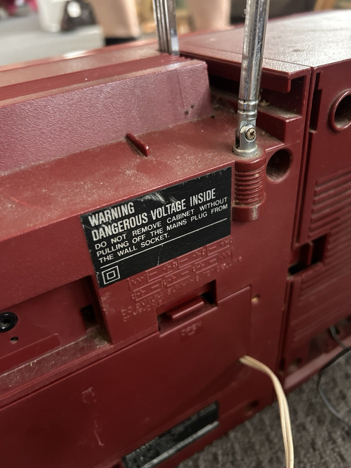 Vintage Sharp GF-A1 Red Boombox Cassette Radio | Tested & Tagged | Read Desc 