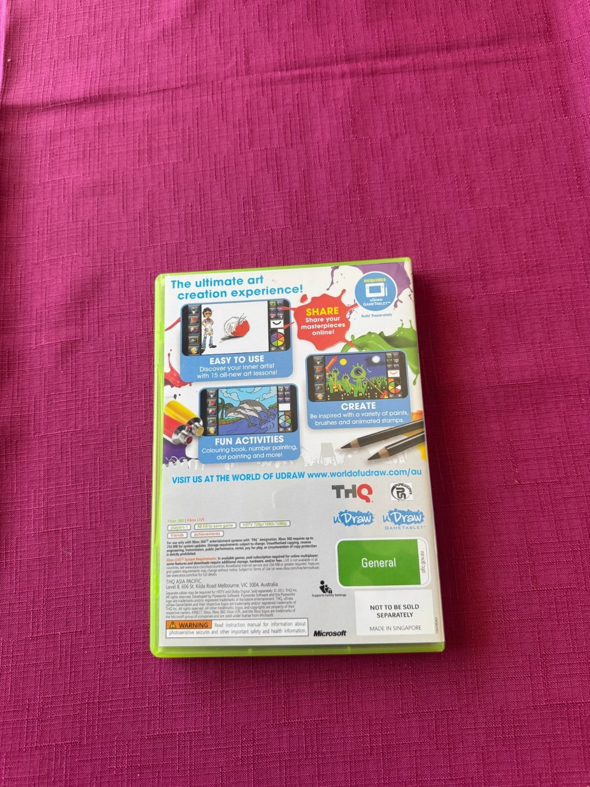 uDraw Studio Instant Artist Xbox 360 PAL – Complete with Manual – 2010