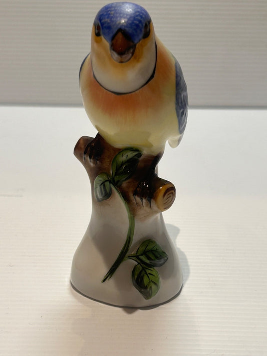 Herend Hungary 5043 Blue Tit Bird Figurine Handpainted Porcelain 10.5cm #65