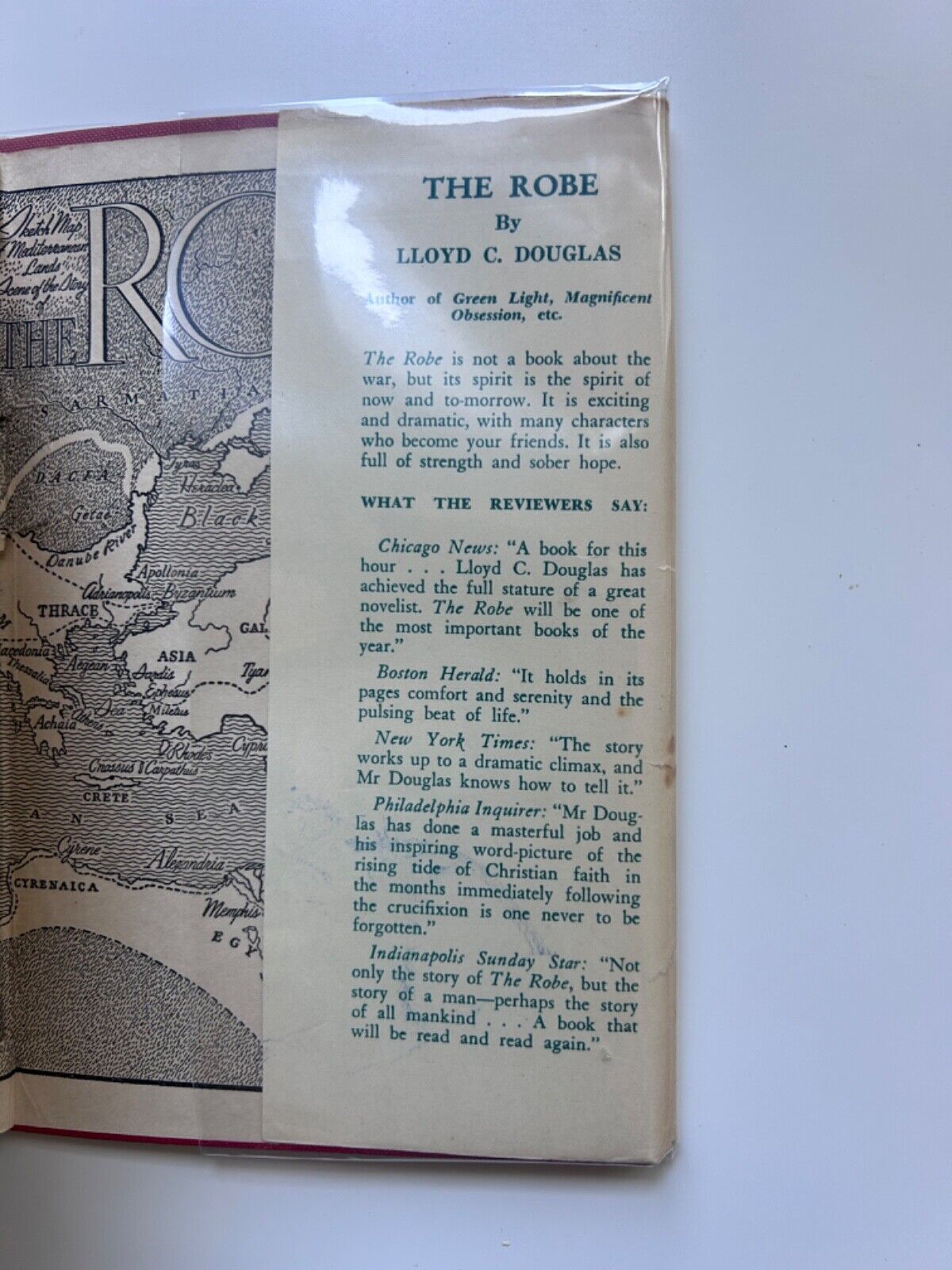 The Robe - Lloyd C. Douglas 1st Edition 1943 RARE Dust Jacket